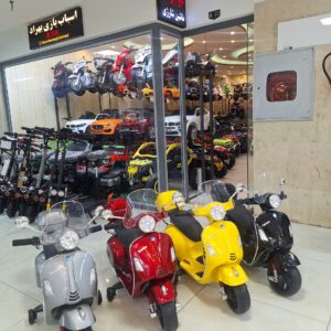 موتور شارژی وسپا دوموتوره متالیک باکس دار لاستیک اسفنجی vespa