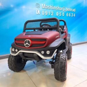 ماشین شارژی بنز یونیماگ ۲۴ولت اورجینال ۲۴volt benz unimog charji toy car سایز بزرگ